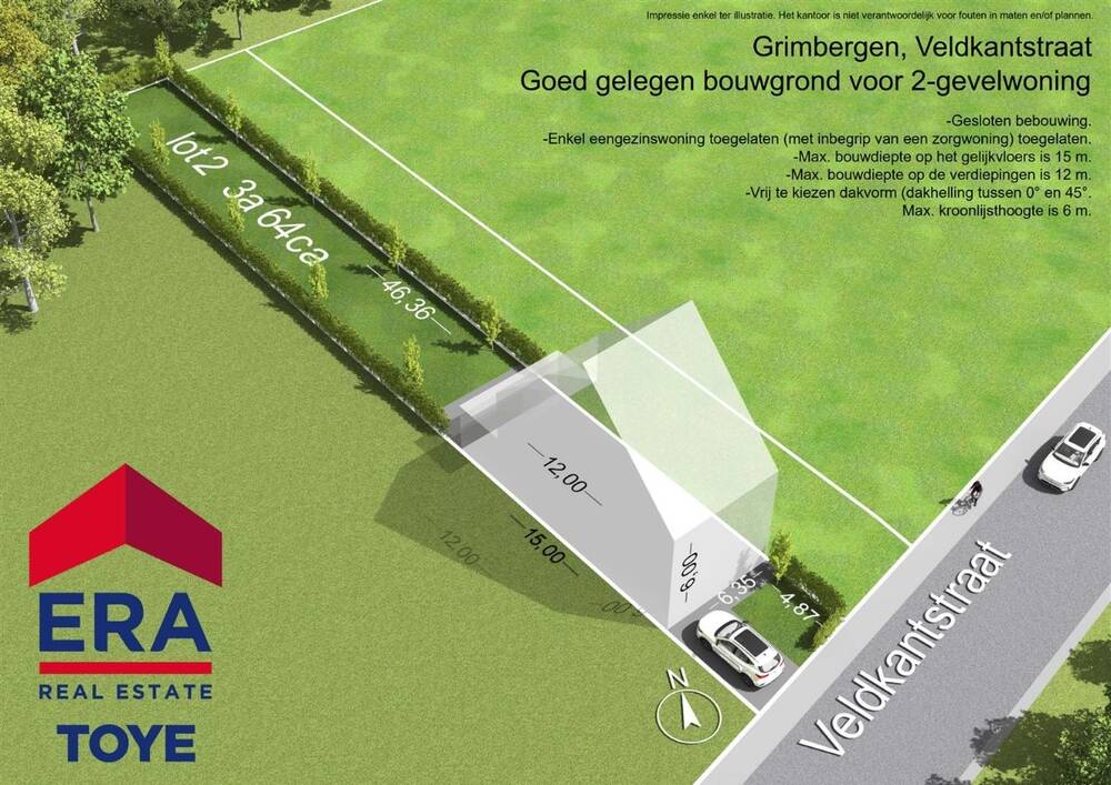 Terrain à vendre à Grimbergen 1850 175000.00€ 0 chambres m² - Annonce 2350