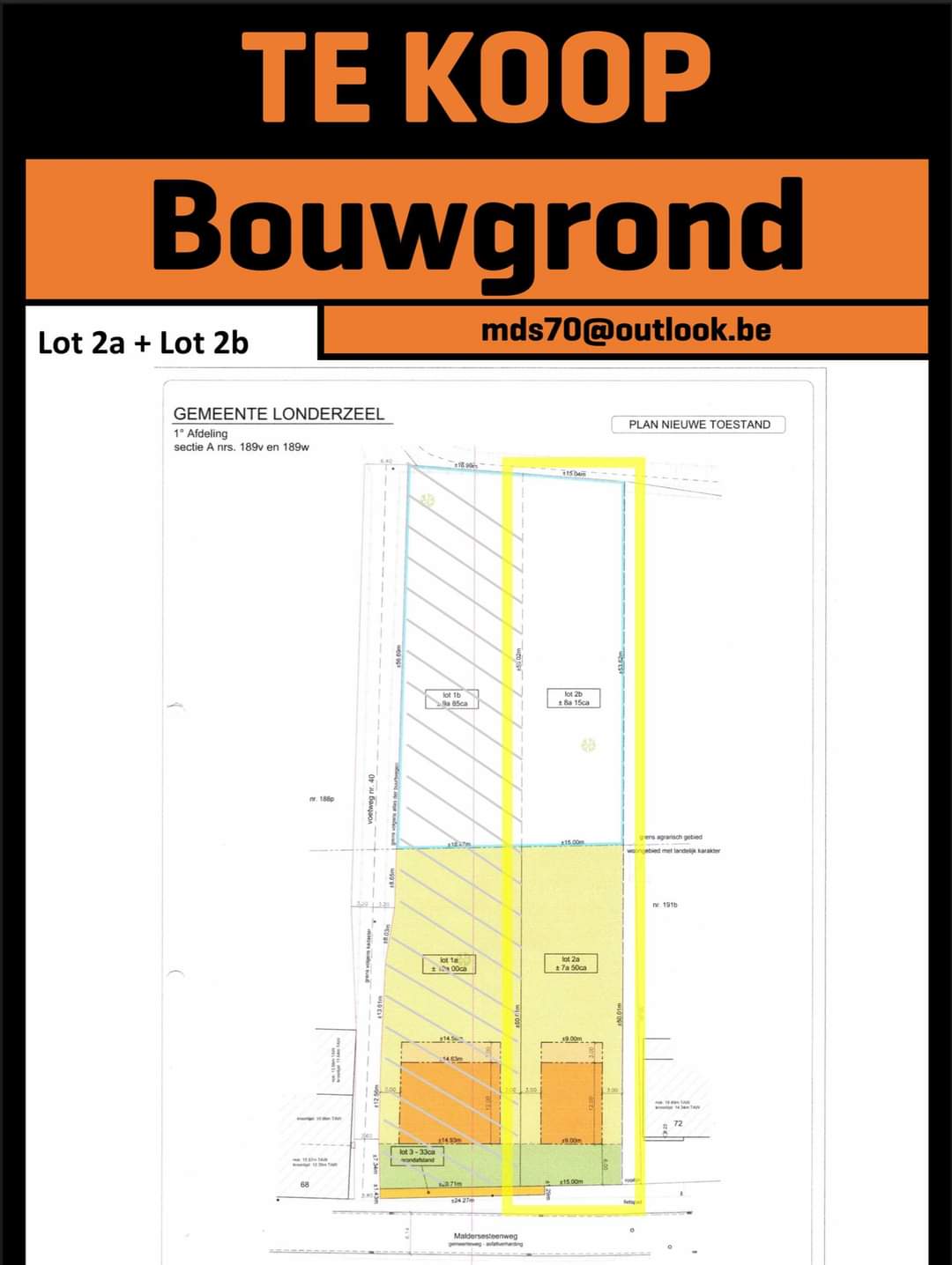 Terrain à bâtir à vendre à Londerzeel 1840 350000.00€  chambres m² - Annonce 274472