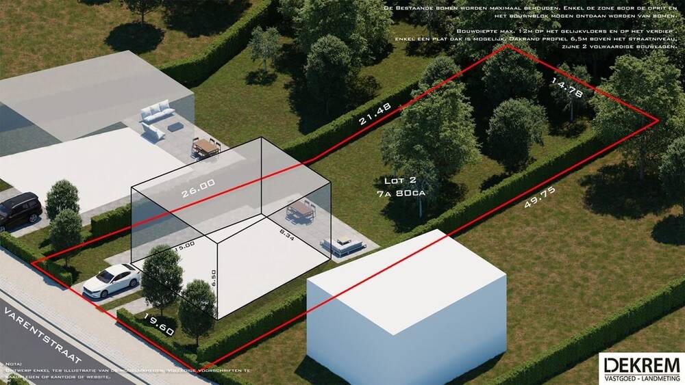 Grond te  koop in Werchter 3118 220000.00€  slaapkamers m² - Zoekertje 19683