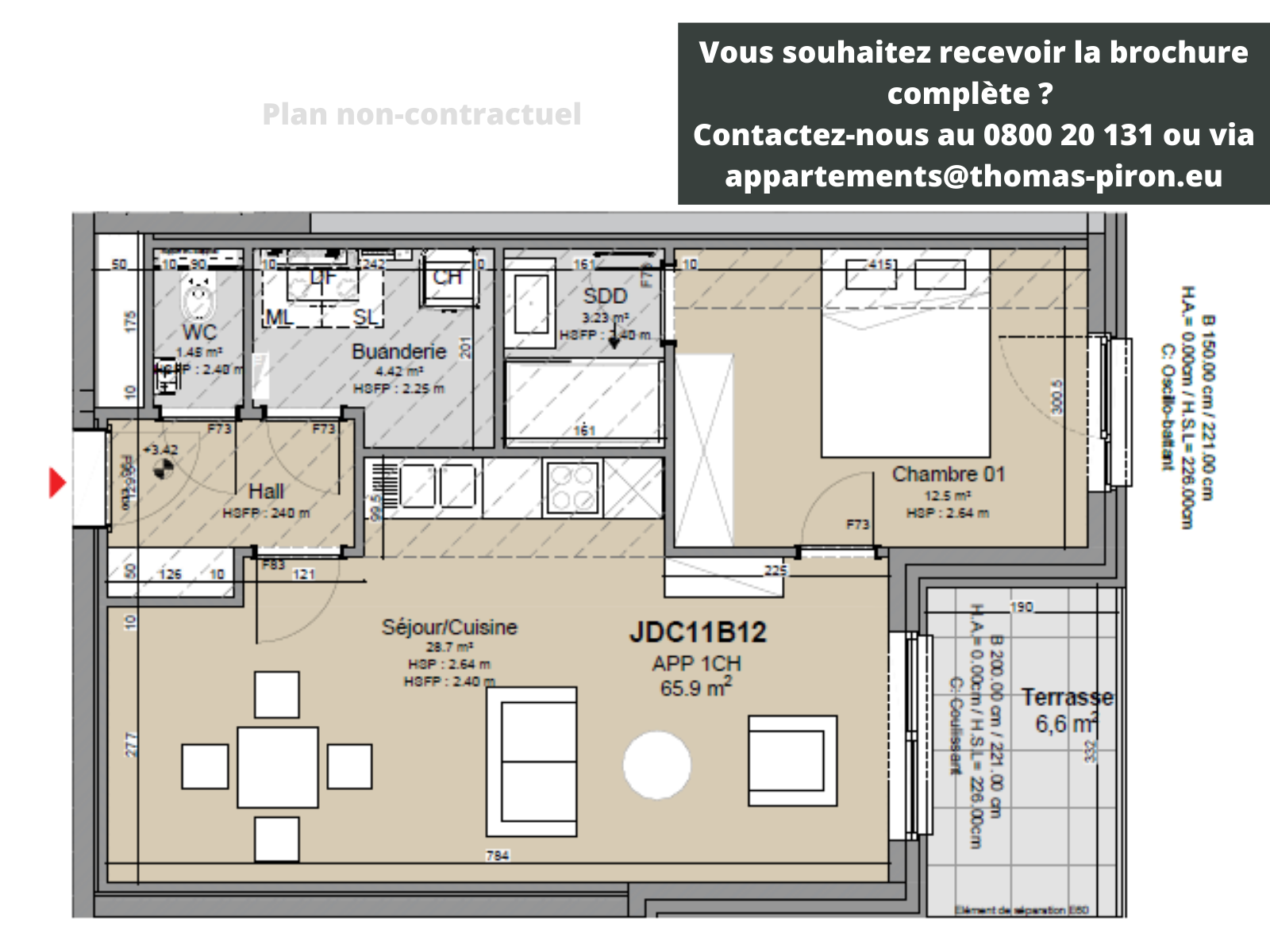 Appartement à vendre à Louvain-la-Neuve 1348 300000.00€ 1 chambres 66.00m² - Annonce 106545