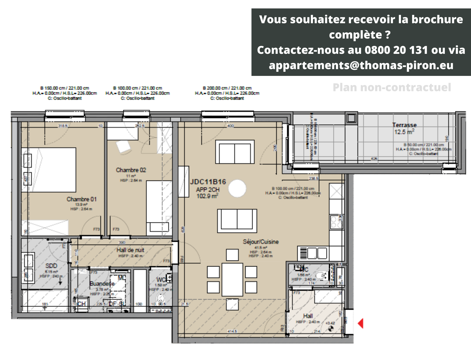 Appartement à vendre à Louvain-la-Neuve 1348 460000.00€ 2 chambres 103.00m² - Annonce 106881