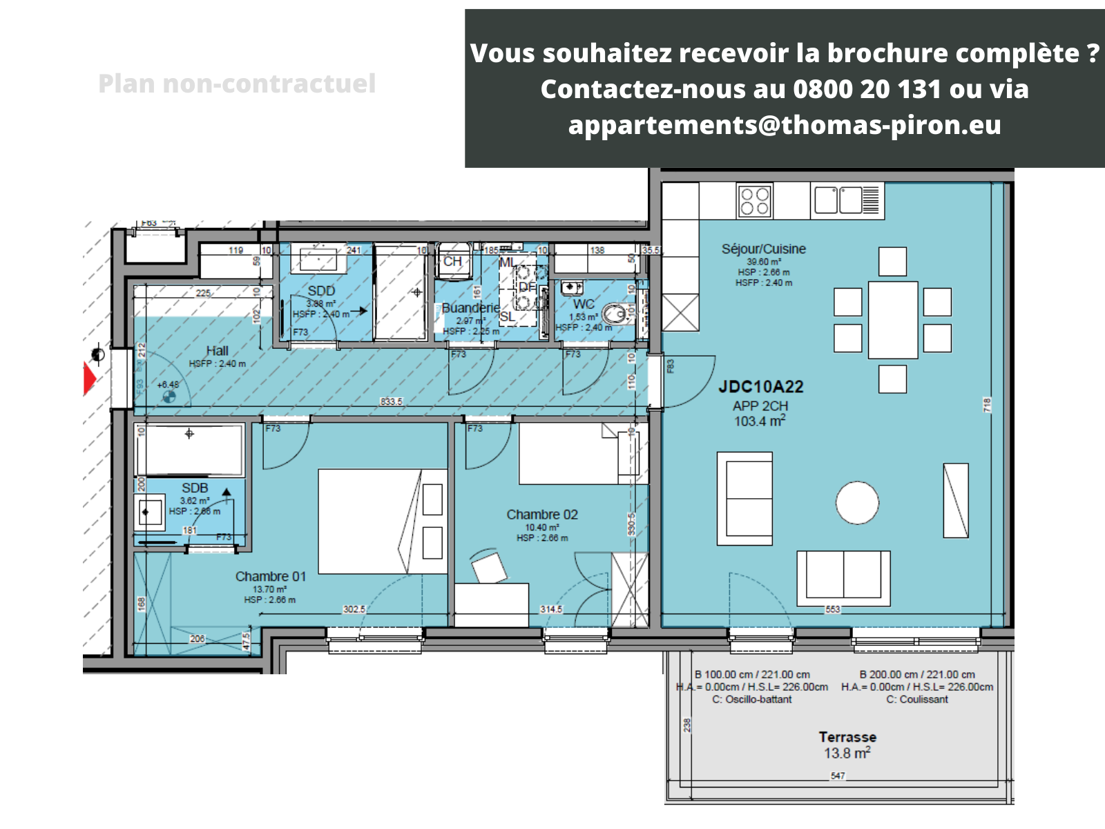 Appartement à vendre à Louvain-la-Neuve 1348 475000.00€ 2 chambres 103.00m² - Annonce 106411