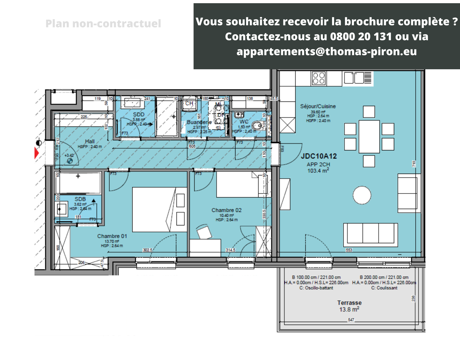 Appartement à vendre à Louvain-la-Neuve 1348 455000.00€ 2 chambres 103.00m² - Annonce 107382