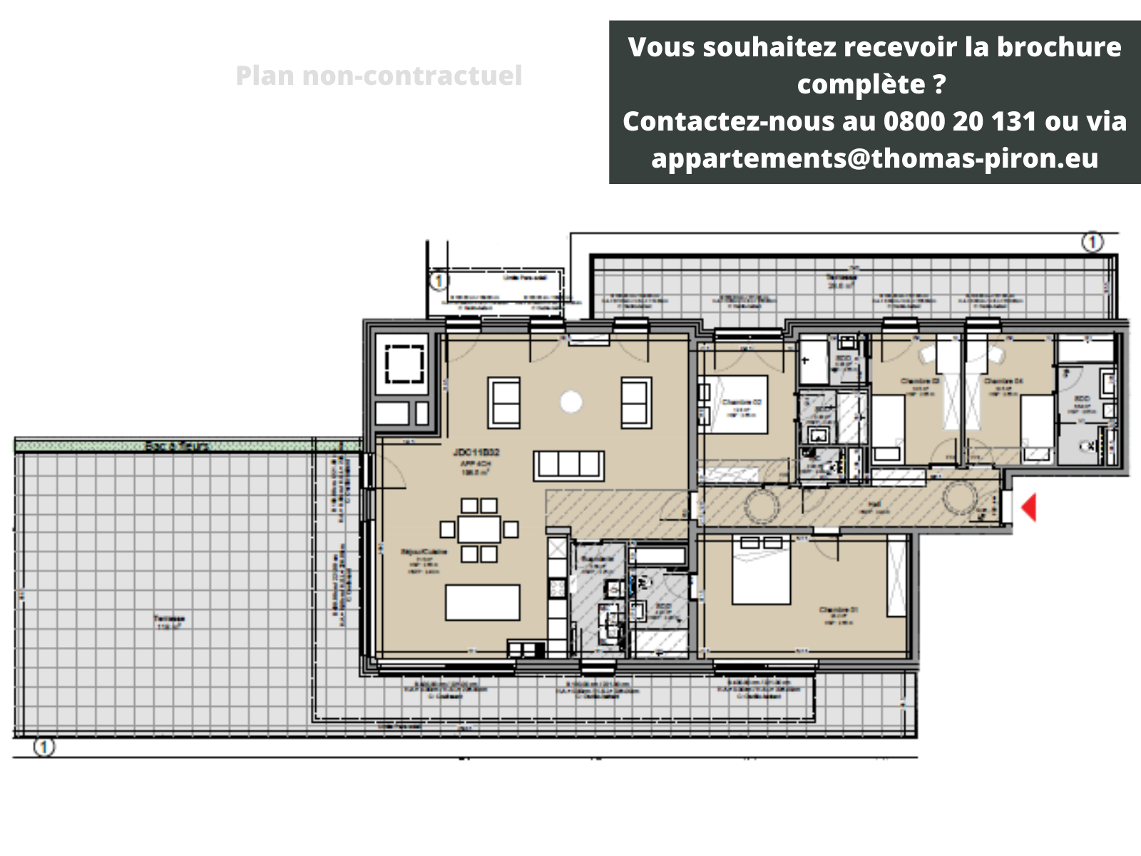 Appartement à vendre à Louvain-la-Neuve 1348 1375000.00€ 4 chambres 199.00m² - Annonce 107297