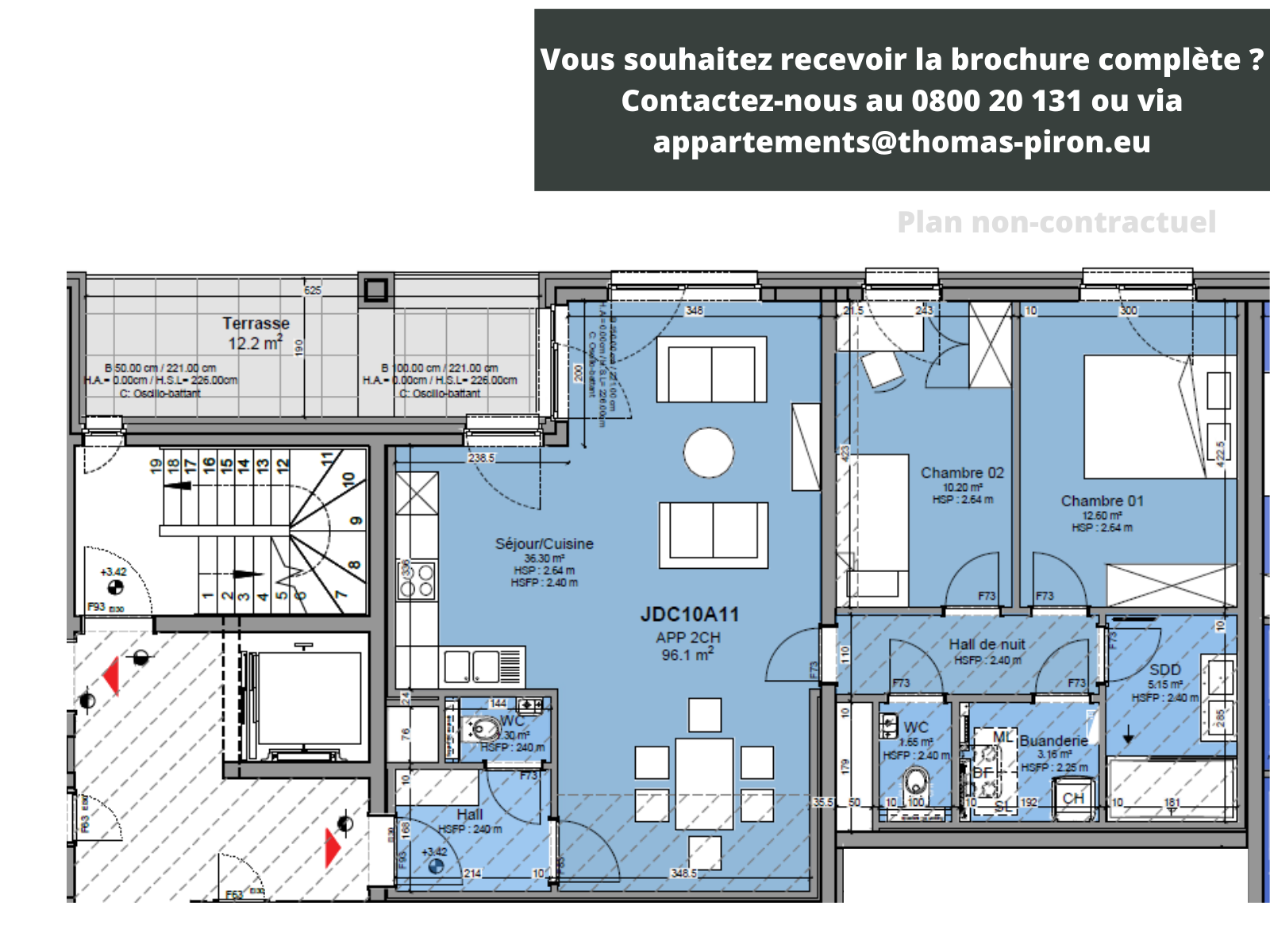 Appartement à vendre à Louvain-la-Neuve 1348 440000.00€ 2 chambres 96.00m² - Annonce 107383
