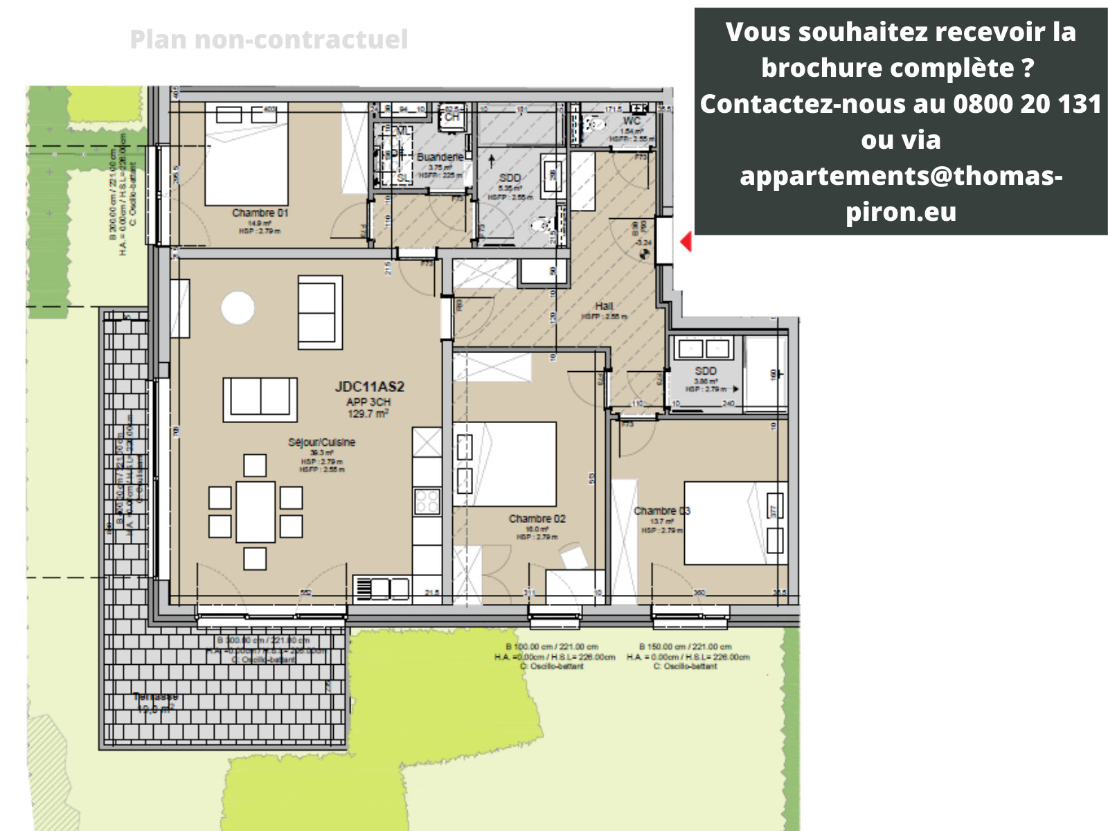 Appartement à vendre à Louvain-la-Neuve 1348 750000.00€ 3 chambres 130.00m² - Annonce 106550