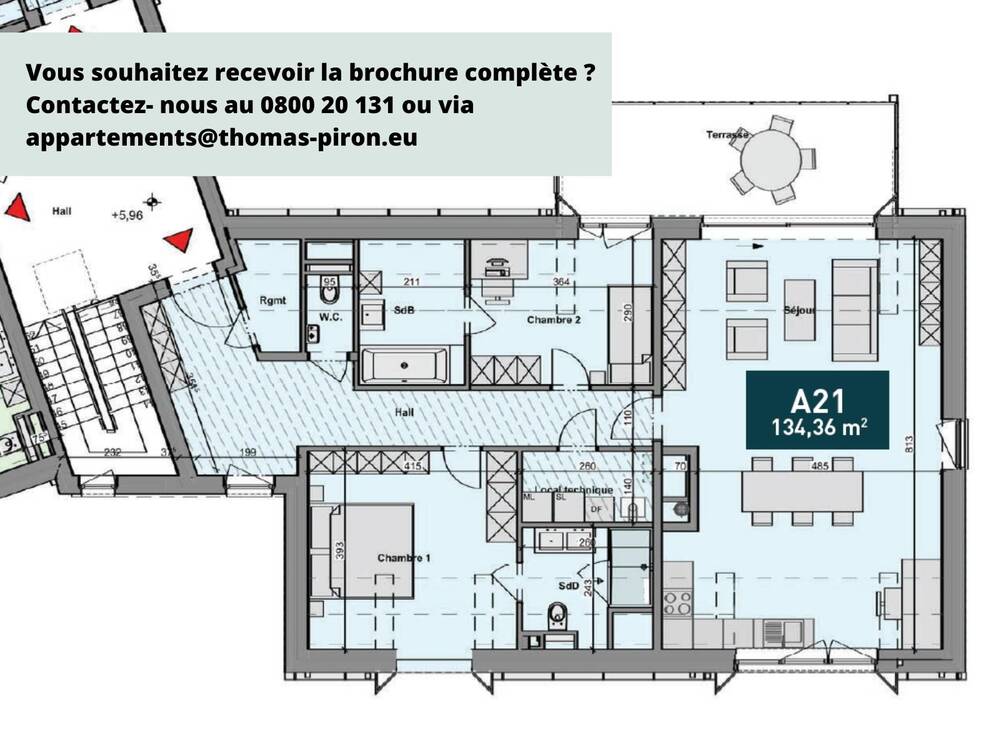 Appartement à vendre à Rixensart 1330 560000.00€ 2 chambres 134.00m² - Annonce 110404