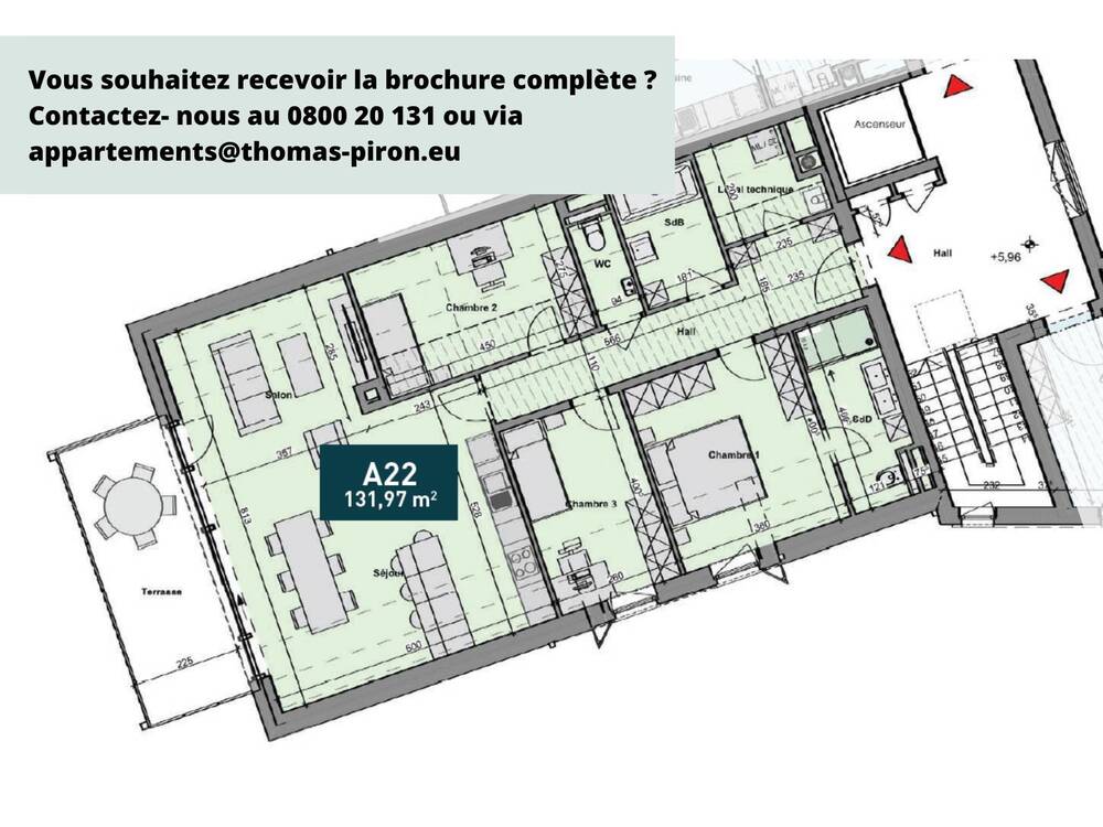 Appartement à vendre à Rixensart 1330 610000.00€ 3 chambres 132.00m² - Annonce 110402