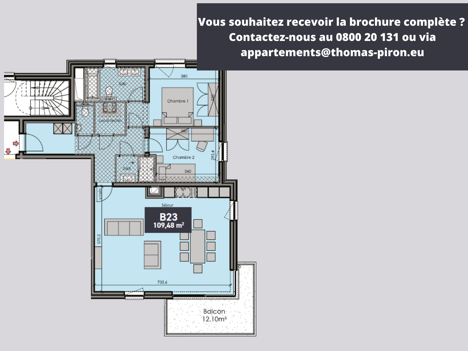 Appartement à vendre à Nivelles 1400 425000.00€ 2 chambres 109.48m² - Annonce 118372