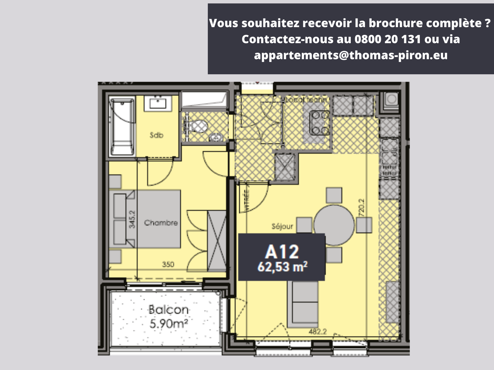 Appartement à vendre à Nivelles 1400 275000.00€ 1 chambres 62.53m² - Annonce 118289