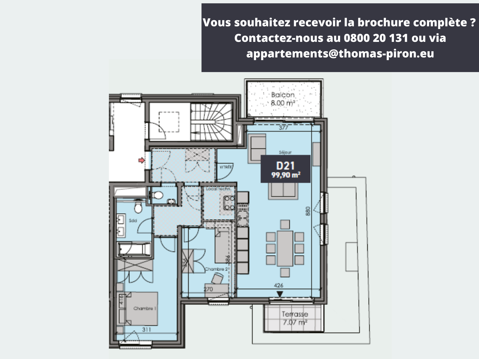 Appartement à vendre à Nivelles 1400 375000.00€ 2 chambres 99.90m² - Annonce 118645