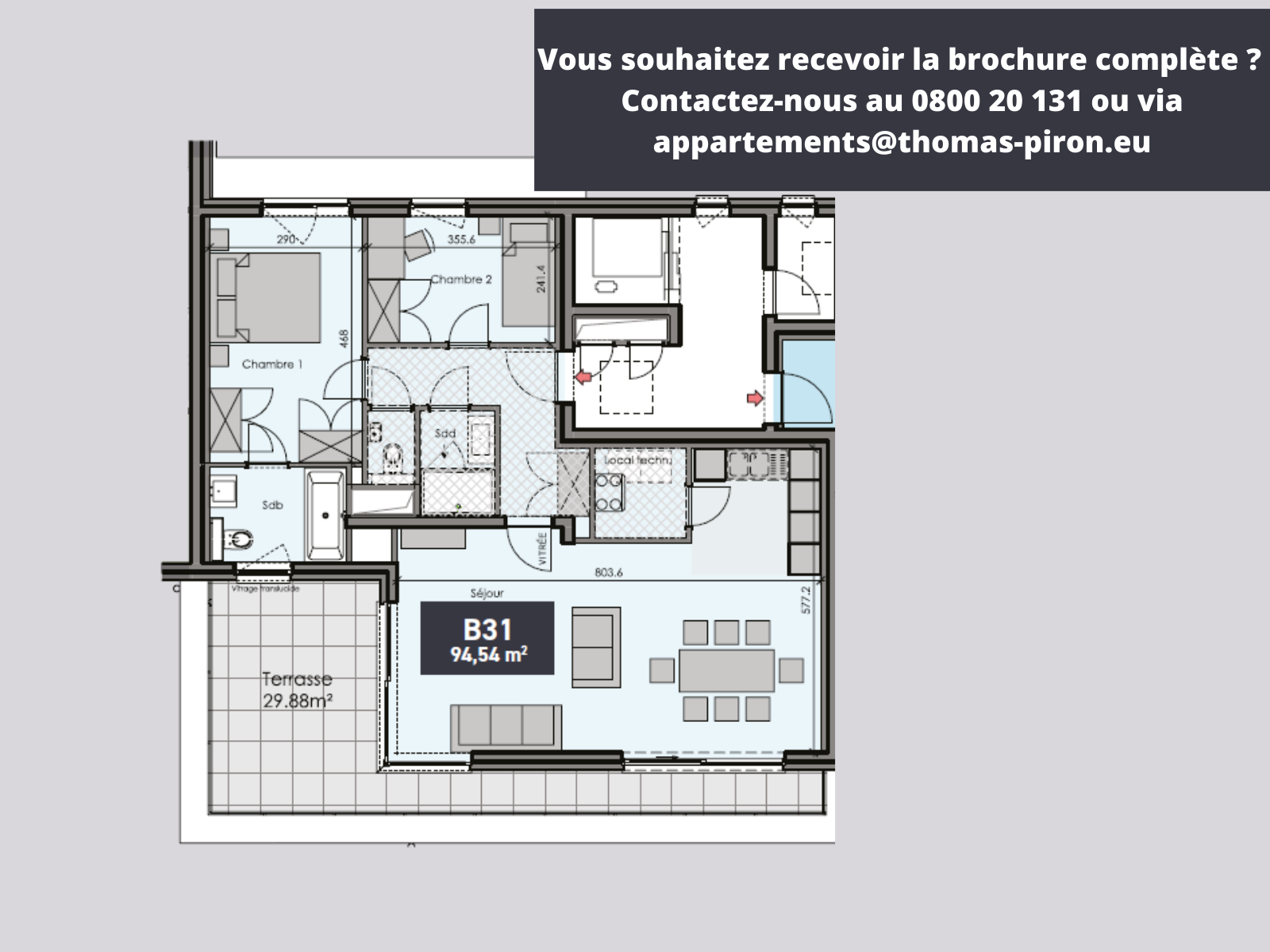 Appartement à vendre à Nivelles 1400 525000.00€ 2 chambres 94.54m² - Annonce 118291
